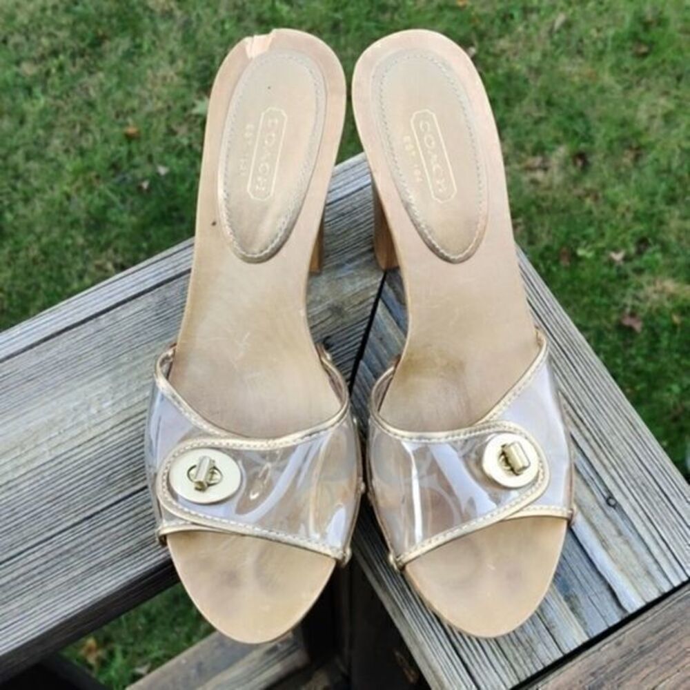 Coach Wood Heel Sandals